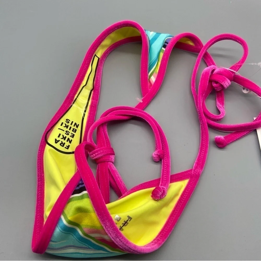 NEW! Frankie’s Bikini’s rainbow swirl hazel bikini bottom nwt 1729